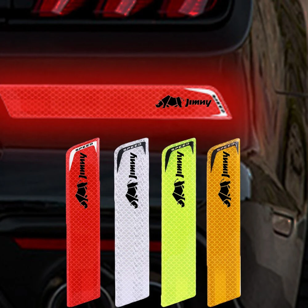 

High Intensity Reflective Warning Sticker For Suzuki Jimny JB64 JB74 Night Driving Safety Rear Bumper Decal