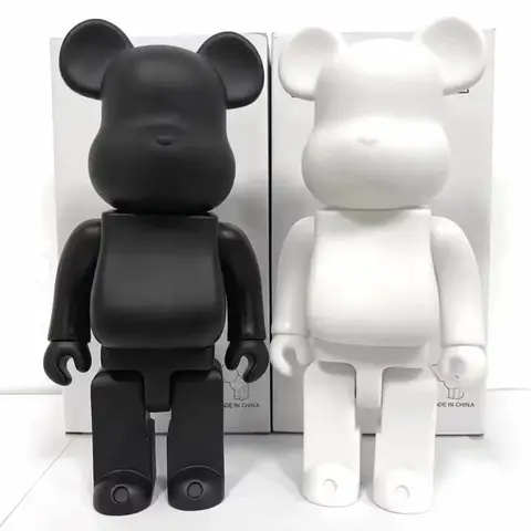 28cm DIY 곰 동상 페인트 블록 곰 장식 데스크탑 장식품 거실 곰 바닥 조각 홈 인테리어 생일 선물