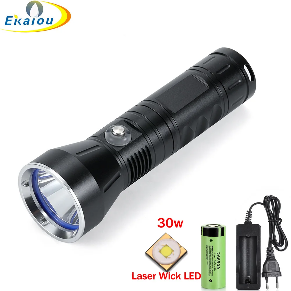 New Tactics Dive Light 3000LM Underwater IPX8 Waterproof Diving Flashlight Scuba Flash Light For Night Diving Catch fish Or Hunt