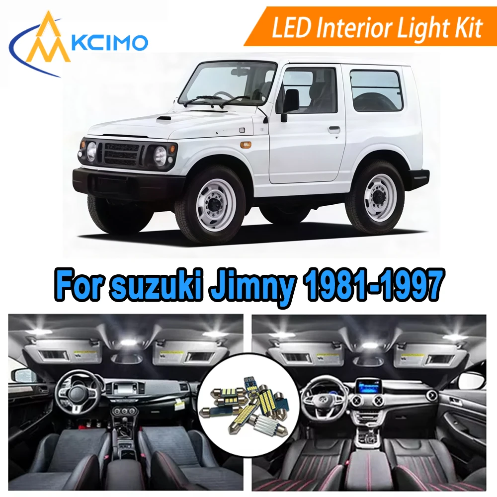 

LED Kit Interior Lights For Suzuki Jimny (1981-1997) Dome Map Lights Bright White/ Blue Easy Fit Interior Bulb Set
