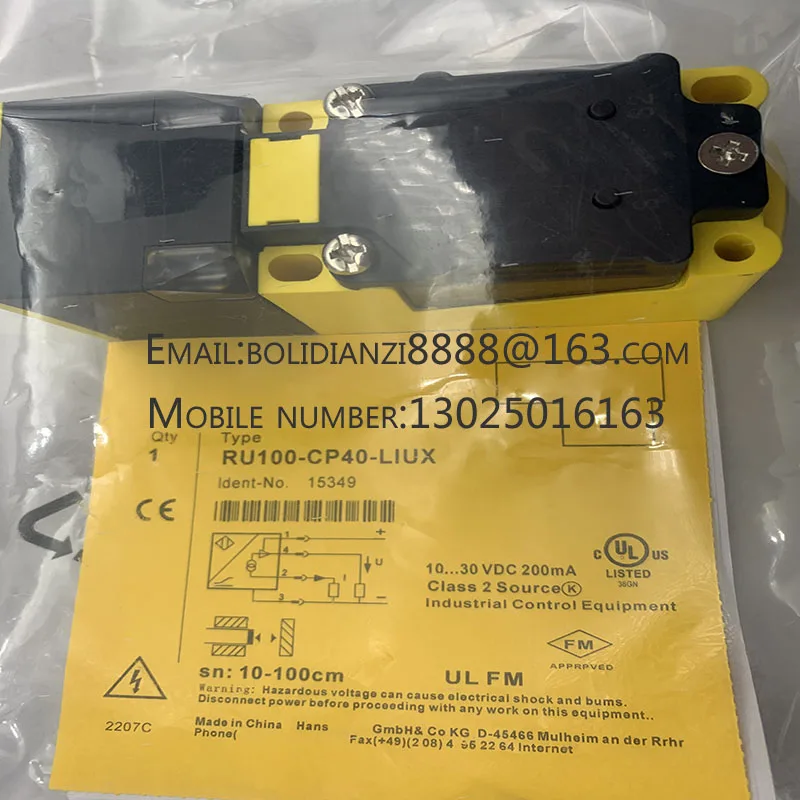 New ultrasonic sensor RU100-CP40-AP6X2 RU100-CP40-AN6X2  in stock
