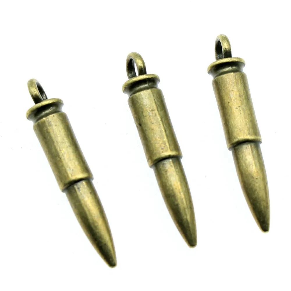 

5pcs/lot 3D Bullet Charms For Jewelry Making Ornaments