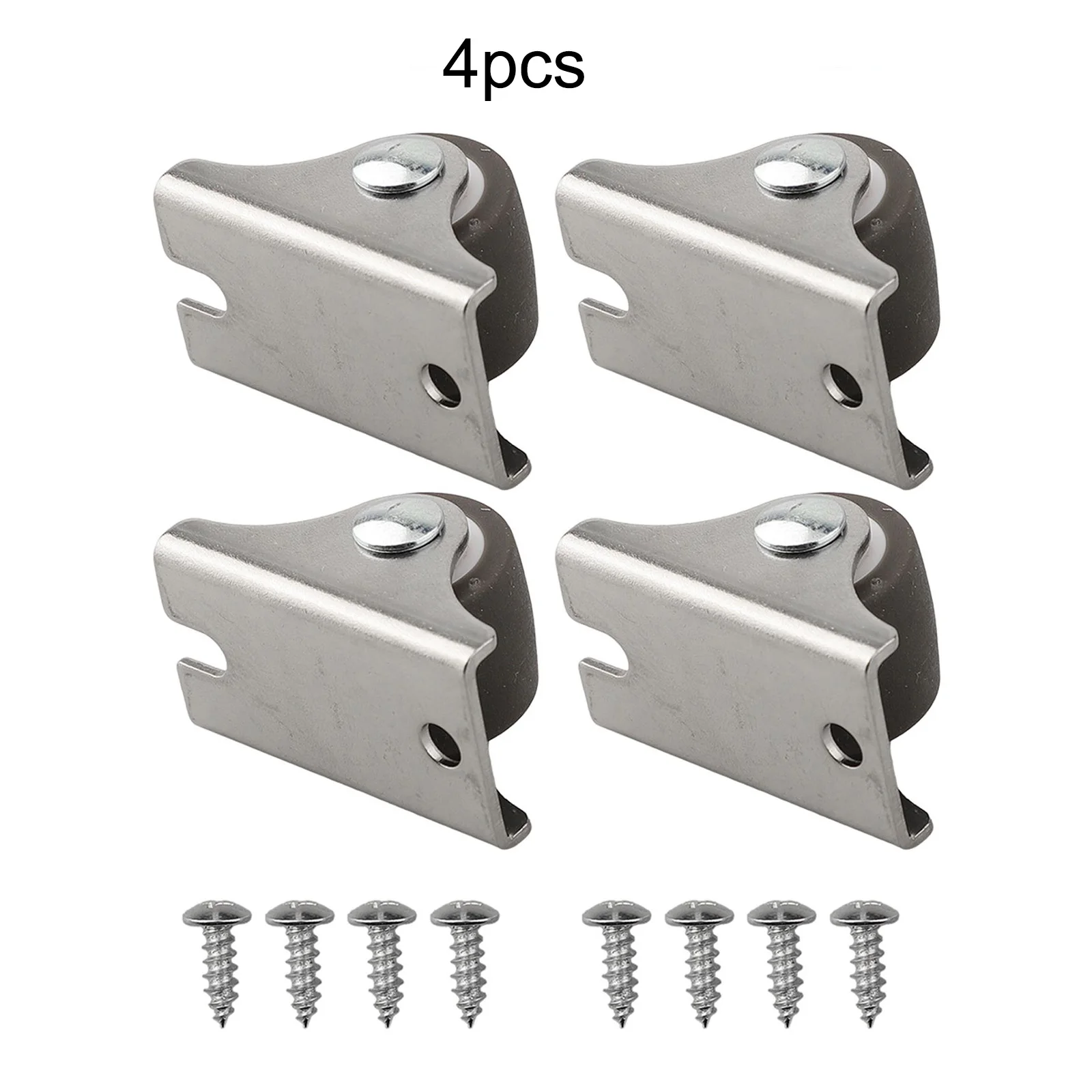 4 Pieces Inch Low Profile Casters for Furniture Rolling Cabinets and Sliding Doors with Ball Bearing Mechanism and Rubber Wheels