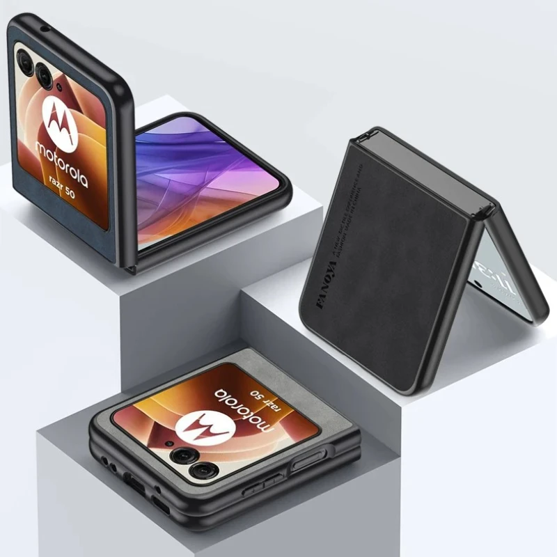 Hülle für Motorola Razr + 2024 Razr Ultra 2025 2026 Razr 70 60 50 Ultra 40 Schafsleder PU-Leder Matt Silikon Cover Funda – Detail 4