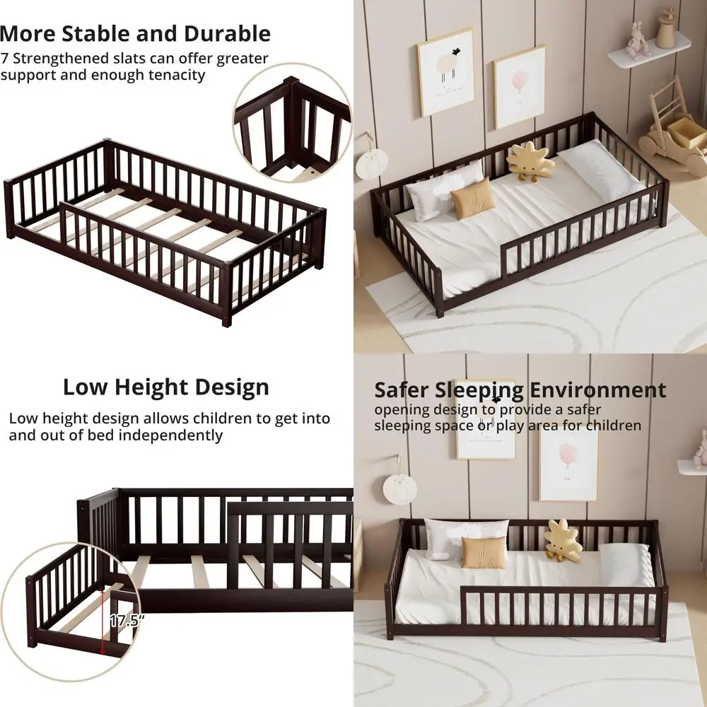 

Прочная двухъярусная кровать для детей, конструкция из массива дерева с безопасными ламелями, подходит для мальчиков и девочек, без дверцы для хранения вещей.