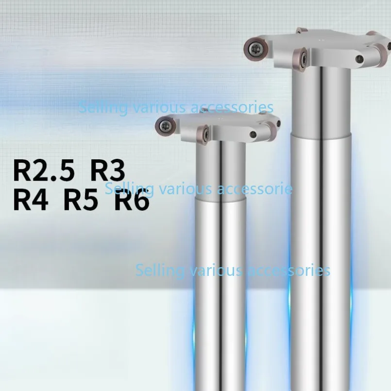 CNC T-slot Arc Milling Cutter Bar, TMR Round Nose Milling Cutter Bar, R4R5 Slotted Three Sided Edge Milling Cutter Bar