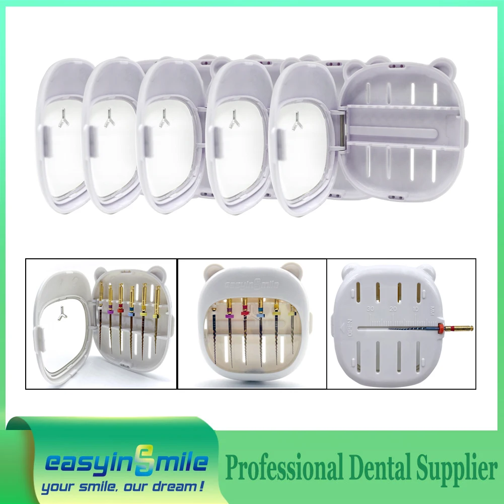 5Pcs Easyinsmile Dental Endo Files Management Boxes Lengh Measuring Sterilization Containers Box