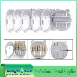 5 Stück Easyinsmile Dental Endo Rotary Files Management Box Länge Messbox Sterilisationsbehälter Halten Lineal für Guttapercha