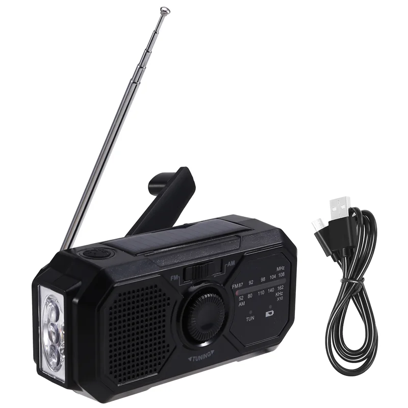 

Y67A-Уличное аварийное метеорологическое радио FM/AM портативный ручной генератор радио, фонарик на солнечной энергии 1200 мАч для открытого лагеря