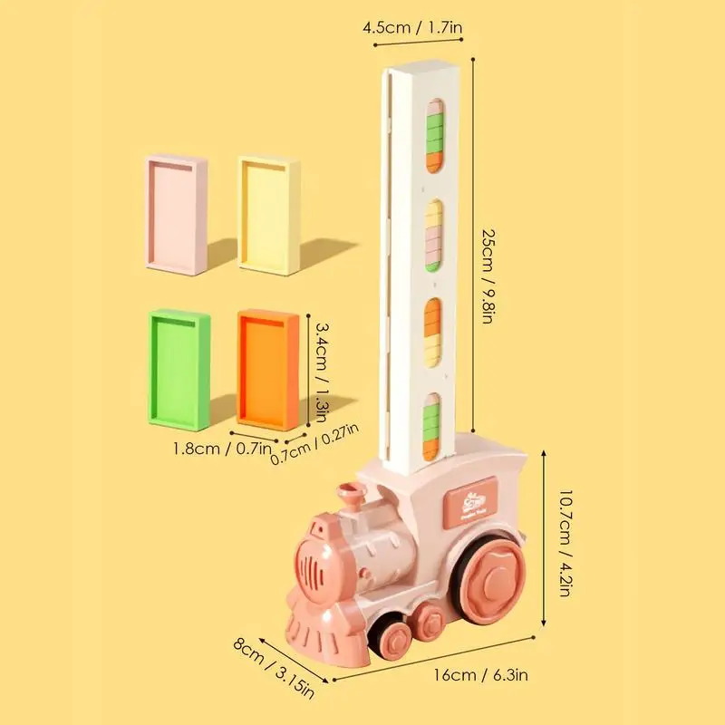 Domino Train Domino Block Set Automatic Lay Block Toy Domino Train Car Set Stacking Game Fun And Colorful Train DIY Toy Gift