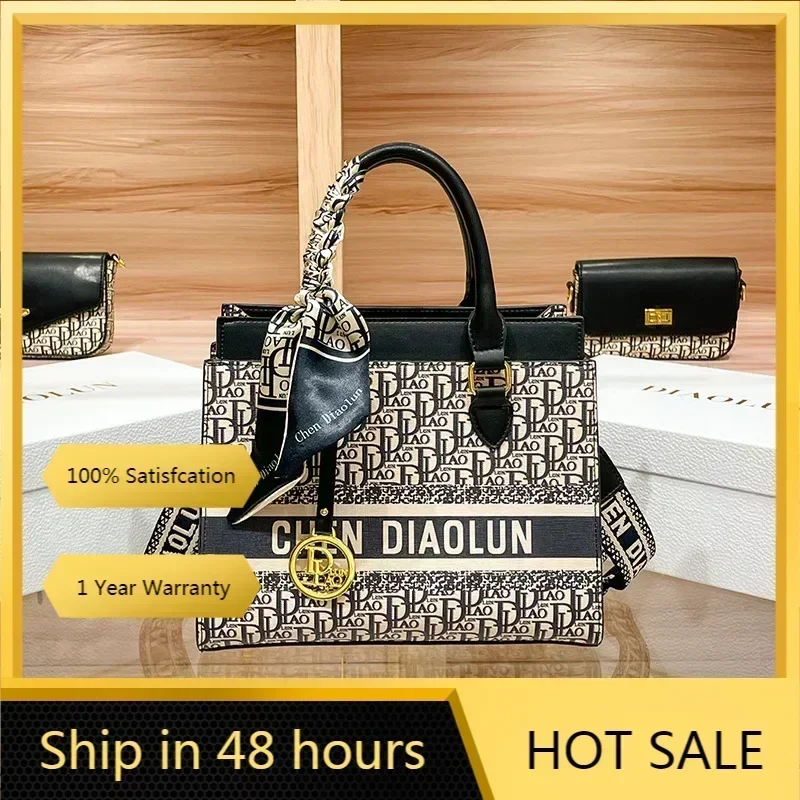 

Famous Designer Luxury Brand Women Leather Handbags High Quality Embroidery Large Capacity Casual Totes Fashion Shoulder Bags