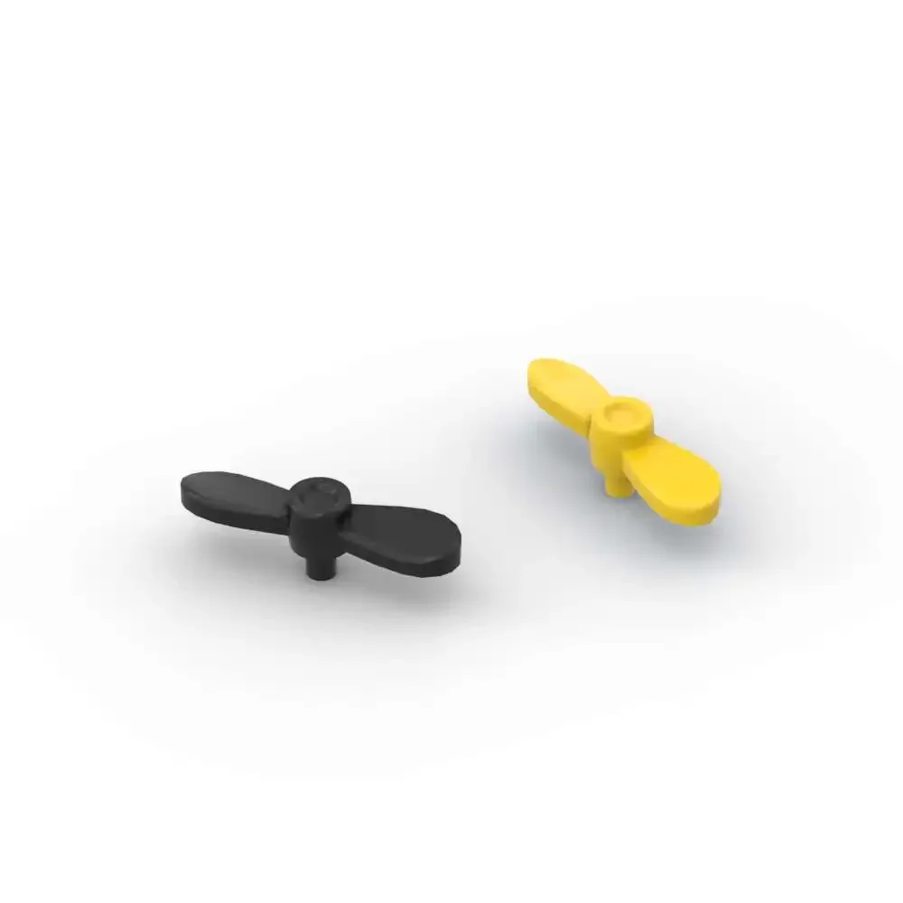 MOC 10PCS Headwear 54568 with Small Pin Suitable Brick Propeller 2 Blade Twisted Tiny Building Block Toy Adult Boys Holiday Gift view 2