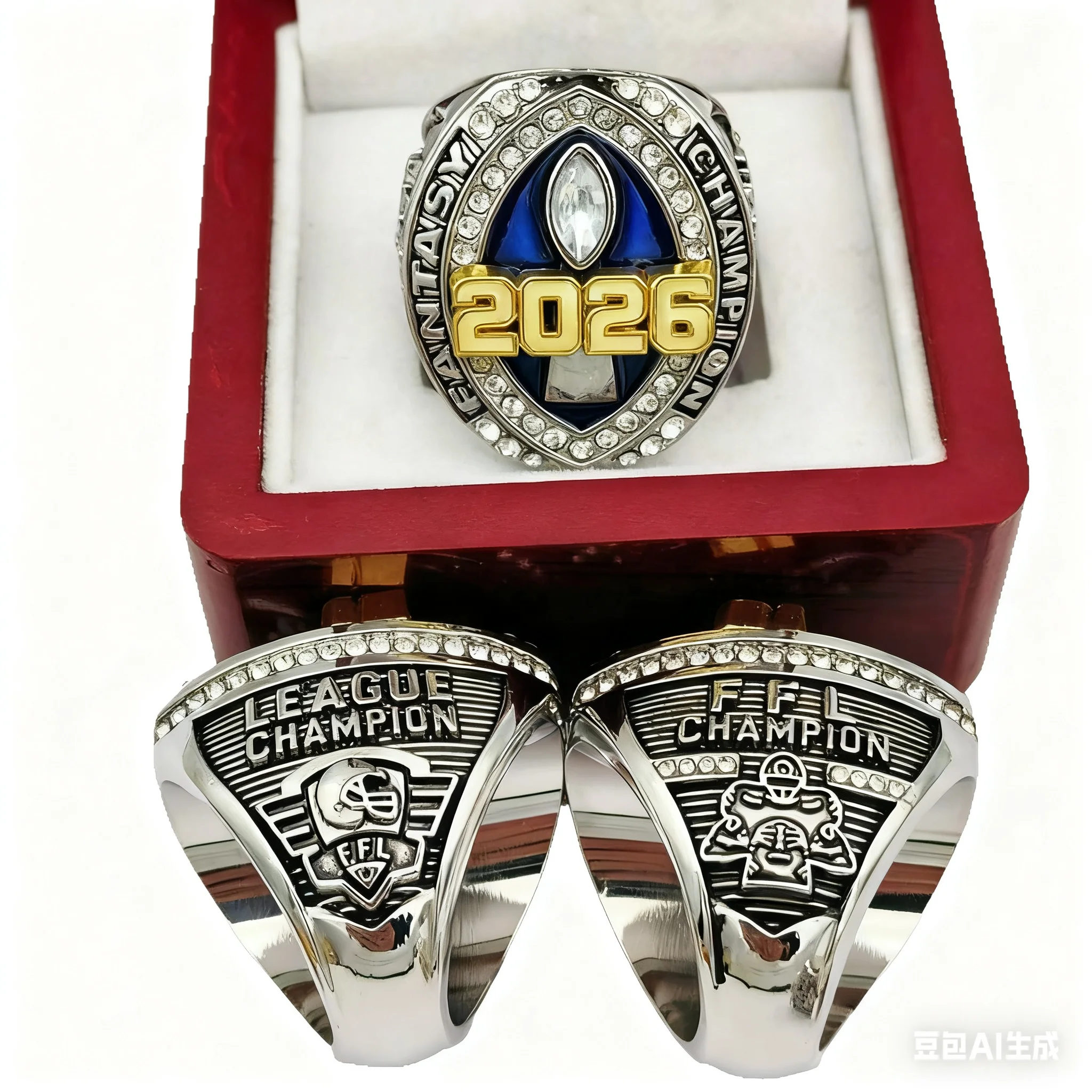 Customized 2026 Fantasy Football Championship Ring Fan Commemorative Ring Gift Hot Selling Fashion Ring