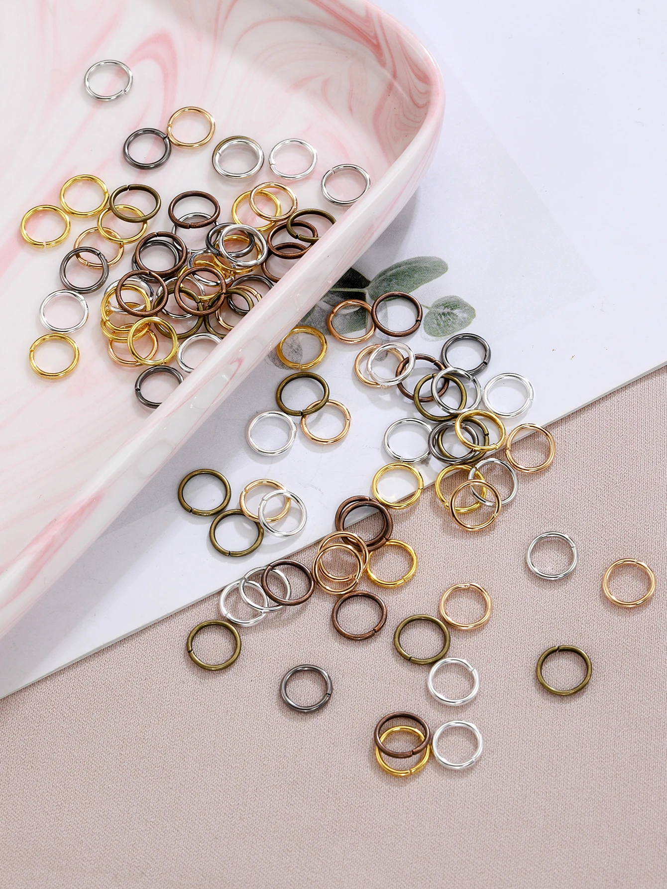 200pcs 도매 오픈 서클 점프 반지 멀티 크기 목걸이 팔찌 펜던트 커넥터 DIY 귀 만들기 보석 공예 액세서리