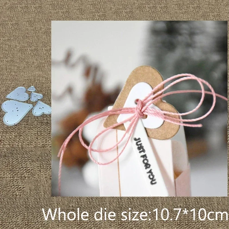 

New Craft Metal stencil mold Cutting Die heart labels decorative scrapbook die cut Album Paper Card Embossing Design