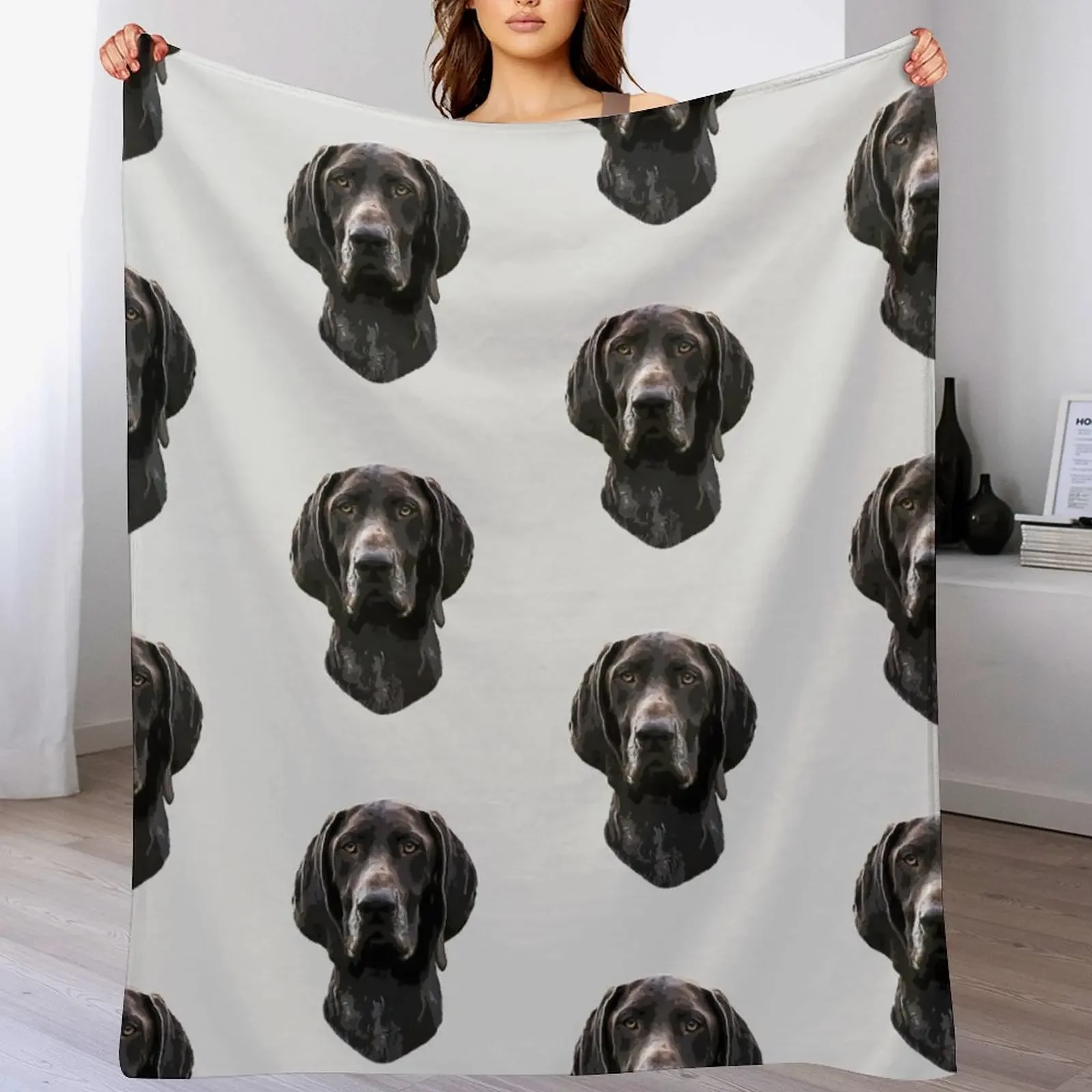 German Pointer Shorthaired GSP Throw Blanket Luxury Comforter warm for winter Blankets