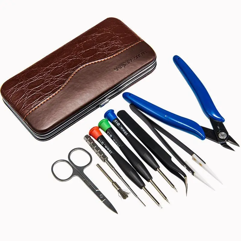 

9Pcs Jewelry Making Tools Kit with Jewelry Pliers Scissors Tweezer steel brush Storage Bag Helping Hands for Jewelry Repair