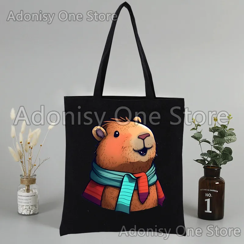 Capivara-Bolsa de ombro customizável para mulheres, bolsas de grife, sacola de compras, mercearia casual