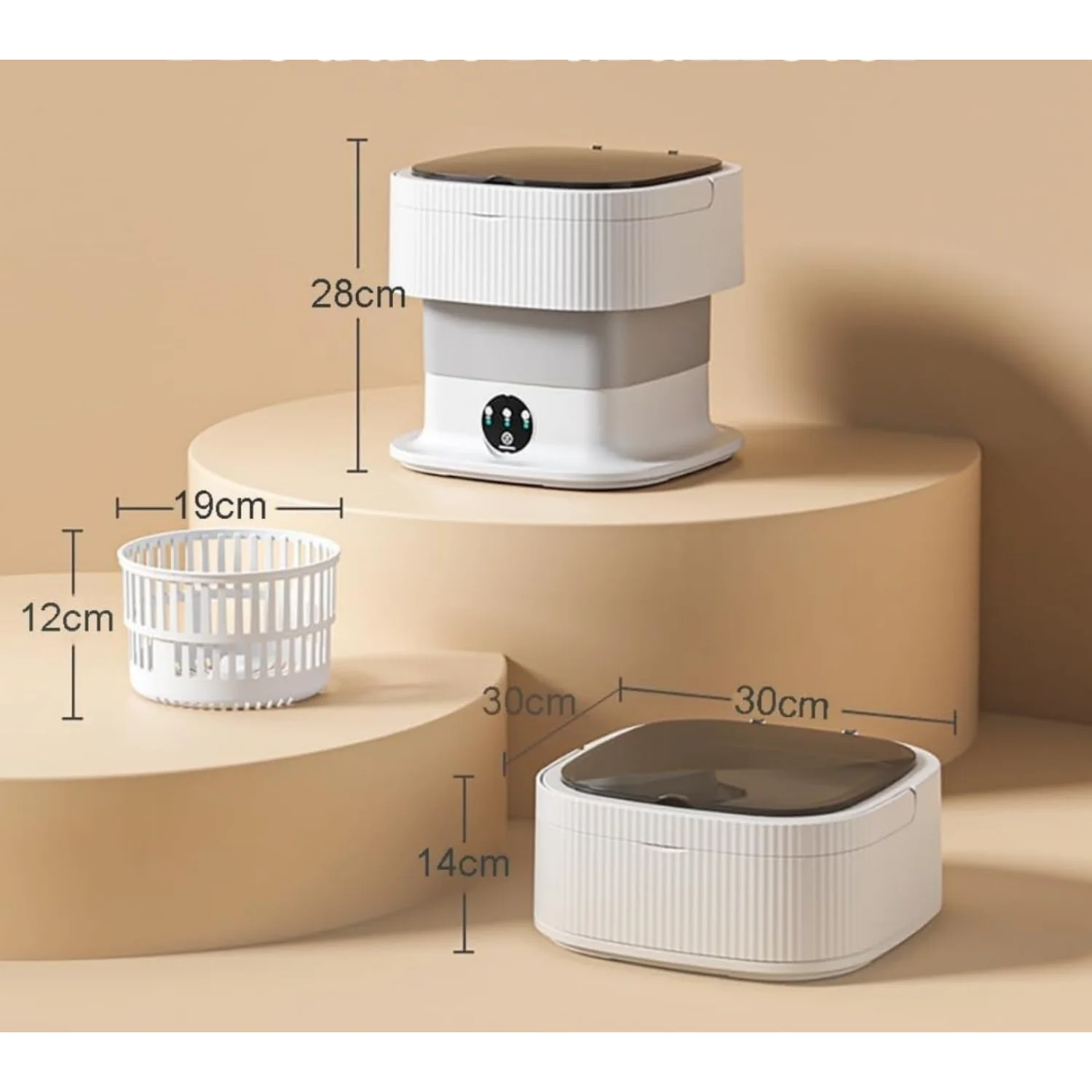 غسالة محمولة، 10 لتر، غسالة قابلة للطي، أوضاع التنظيف العميق للملابس الداخلية وملابس الأطفال والملابس الصغيرة. مناسبة ل أ