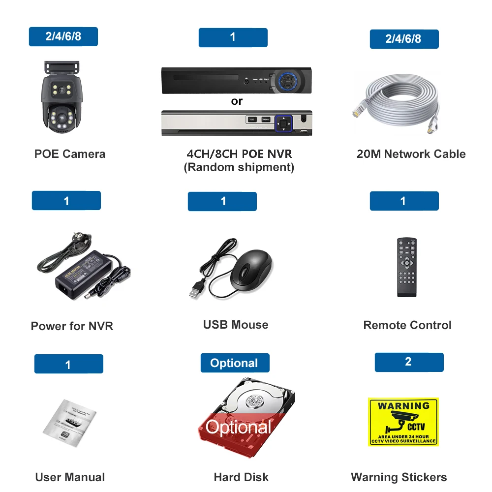 Imagem -06 - Xmeye-sistema de Câmera de Vigilância à Prova Dágua Sistema de Câmera Poe Lente Dupla Ptz Wifi ip Segurança Doméstica 4ch 8ch Poe Vídeo Nvr H.265 Cctv Kit 6mp