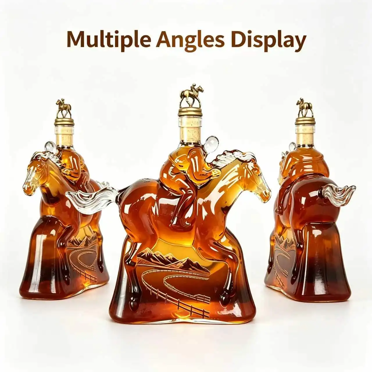 Creative Horse Decanter Glass Bottle Premium Whiskey Dispenser Unique Gift for Men