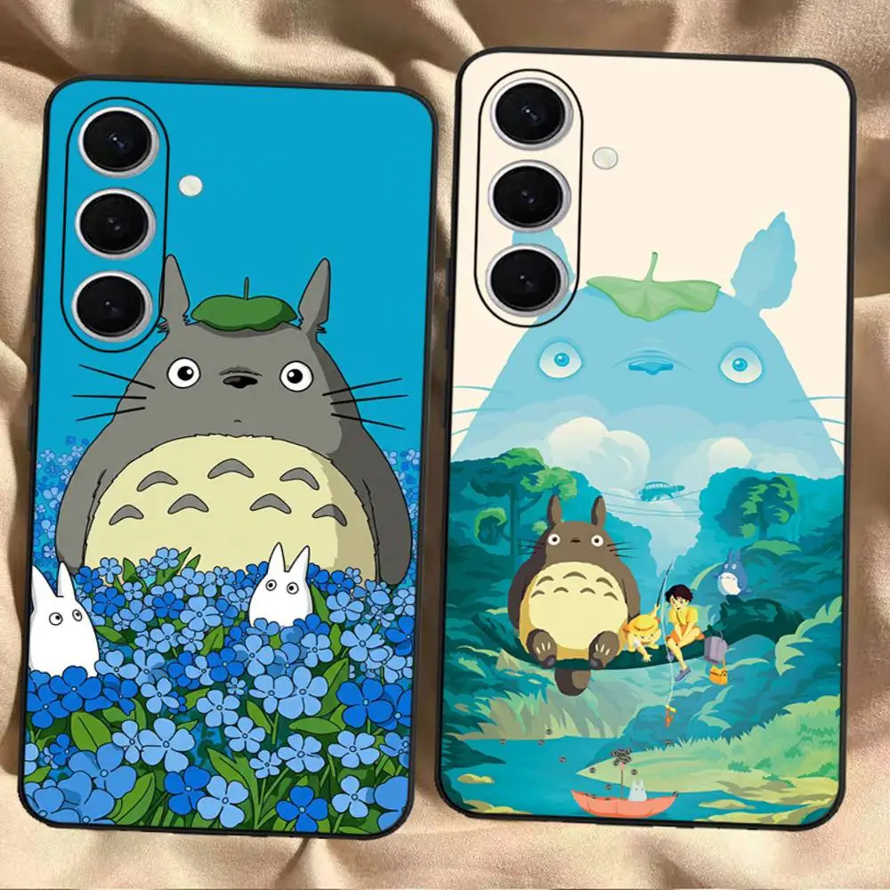 Hot Anime Cute Totoroes Phone Case For Samsung S 24 Fe 25 Ultra Plus 20 Lite 21 30 22 23 24 22 Ultra 5G Fundas