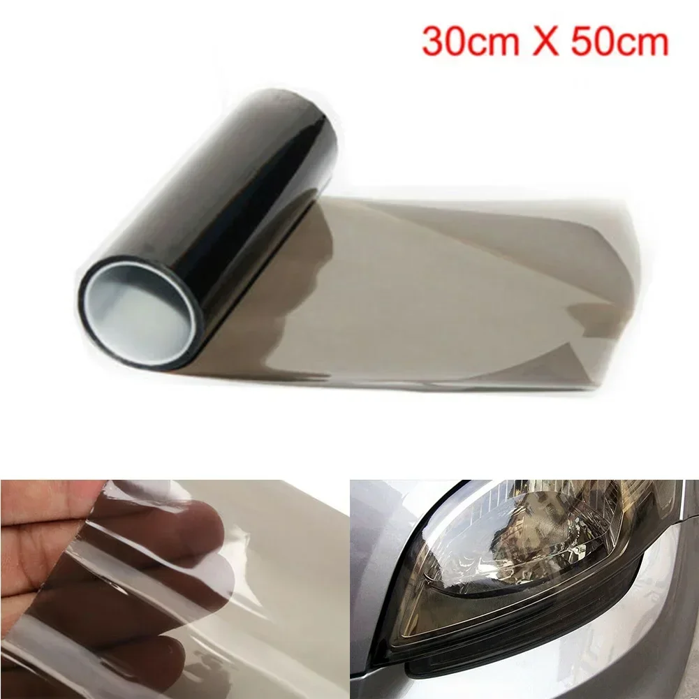 Gloss Transparent Light Black Smoke PVC Film Tint  Headlight Taillight Wrap Cover Film Foil Sticker Cover Car Styling 30X200cm