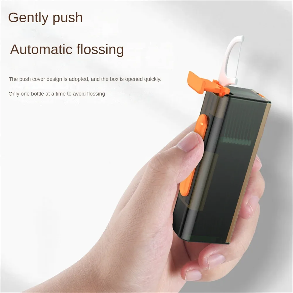 Portable Toothpick Box Compact Convenient Durable Environmental Friendly Toothpick Holder Portable Slide Up To Up Sanitary