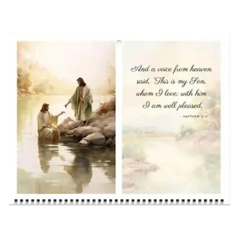 Jesus Christ Calendar 2024 Jesus Poster Calendar Inspirational Wall Decor Art Calendar Jesus Themed 12 Month Planner Calendar