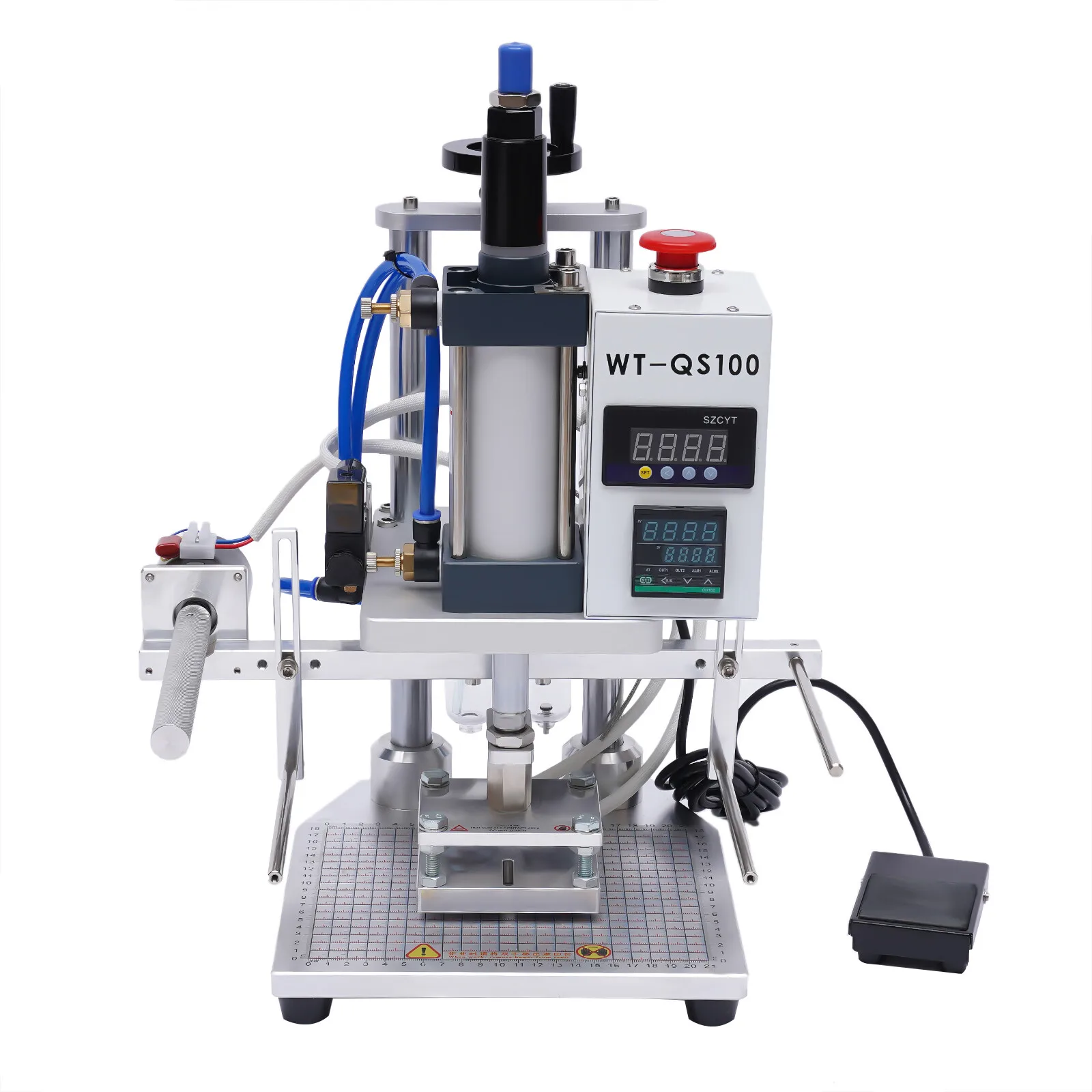 Automatic Pneumatic Bronzing Machine Hot Press ABS Plastic PVC Film Stamping Wood Branding Machine Rubber Processing Machinery