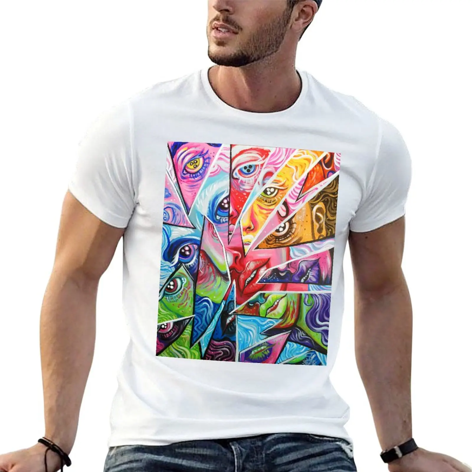 Prism - Acrylic Painting T-Shirt Abstract Pattern Print Top