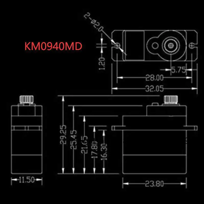 4.6Kg Torque 9g 13g High Speed KM0940MD Metal Tooth Digital Steering Gear