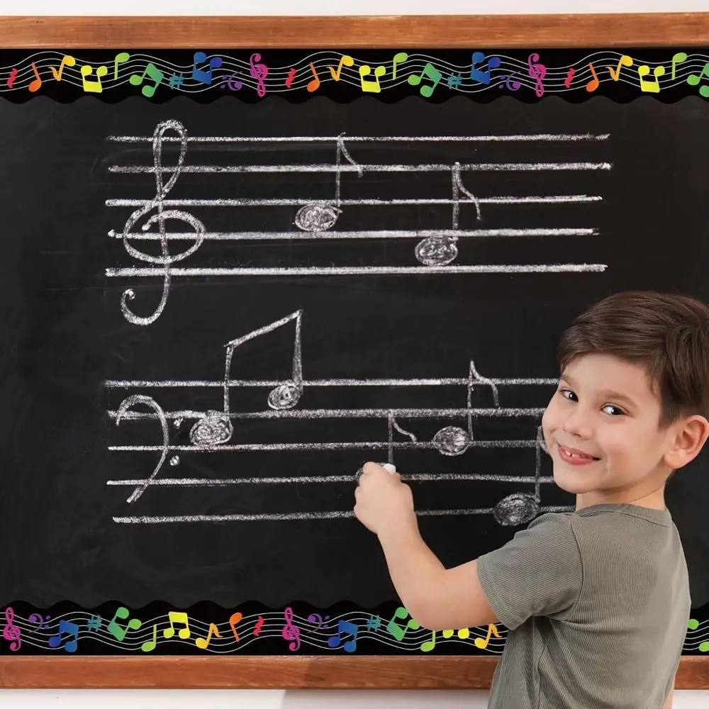 Wavy Trim Bulletin Board Trim Back-to-School Decor Self-Adhesive Blackboard Decorative Stickers 5M/Roll DIY