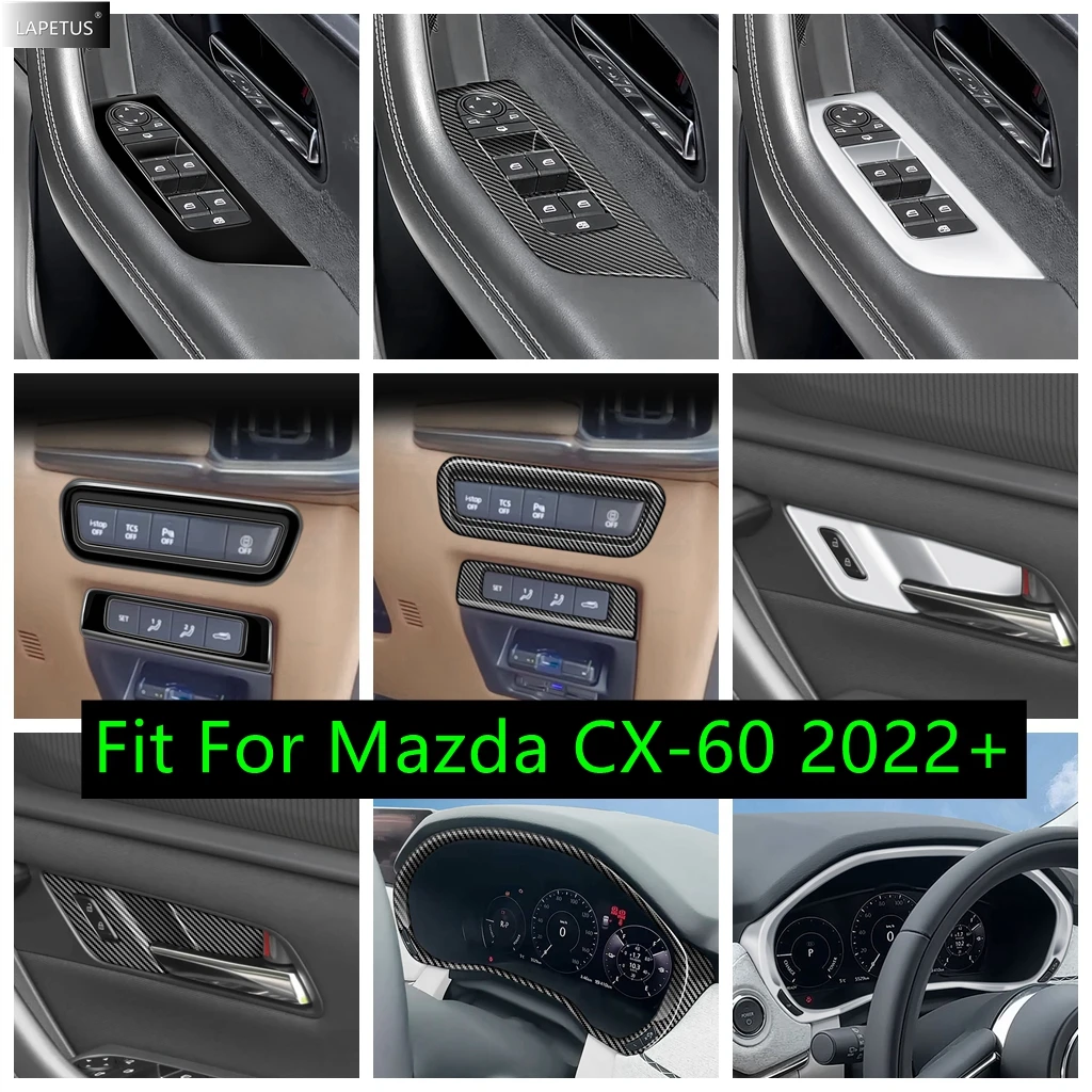 

Window Glass Lift / Head Lights / Dashboard Panel / Door Handle Bowl Cover Trim For Mazda CX-60 2022 - 2024 Interior Accessories