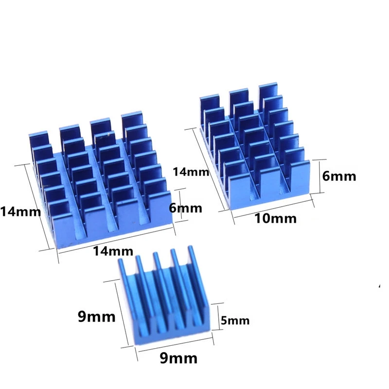 TZT For Raspberry Pi 4 Heat Sink 3pcs Raspberry Pi 4B Aluminum Heatsink Radiator Cooling Kit Cooler for Raspberry Pi 4 Model B image 2