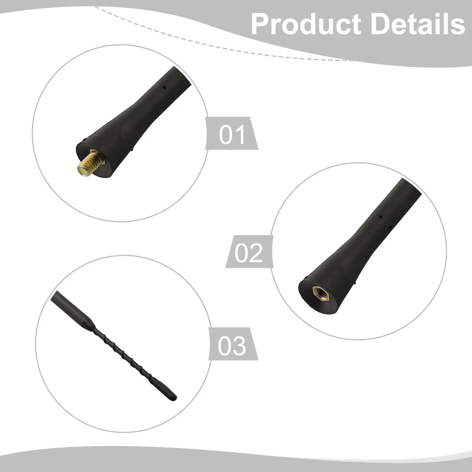

Car Exterior Accessory 22CM Car Antenna Antenna Pole For BMW High Universality Fitment Non-deformation Wear-resistant