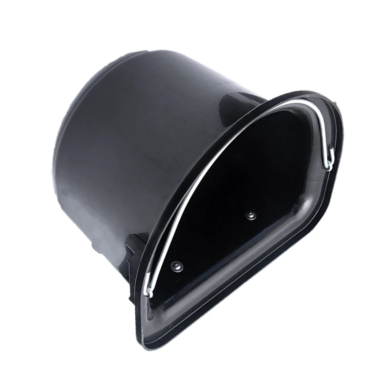 1 Piece Flat Back Plastic Animal Feed Bucket Animal Feed Bucket Black Plastic+Metal With Metal Handle Horse Feed & Water Bucket