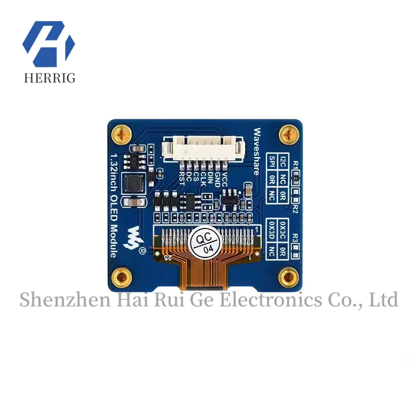 MicroSnow Raspberry Pi/STM32 1.32-inch OLED Display Module SSD1327 Chip SPI/I2C Communication