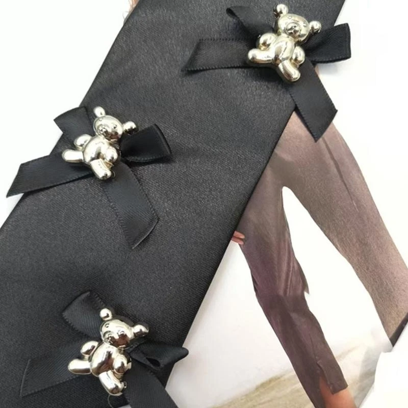 5ASD 유니폼 검은 넥타이 남성용 조절 식 밴드 여성 내구성 폴리 에스테르 직물의 날 밤 사용