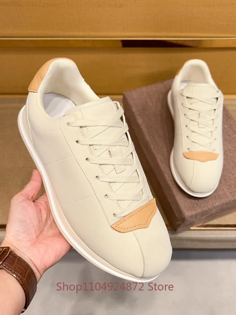 Luxury Fashion Casual Oxford Flat Shoes Men's Sneakers Breathable Lace Up Comfortable Durable Cowhide Street Style Sport Shoes