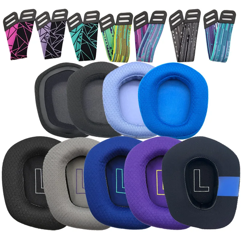 Replacement Mesh Ear Pads for Logitech G733 G335 Headphones Cushions High Density Memory Foam Earmuff