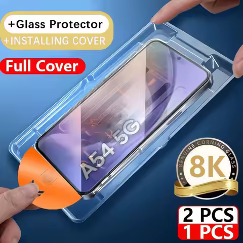 1-2PCs 8K Dust Free Installation Screen Protector for Samsung S24 Ultra S23 Plus S22 S20 FE A55 5G A54 A53 A52s A50 A51 Glass