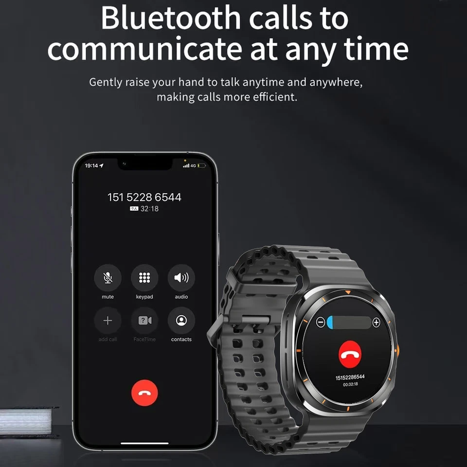 2025New Galaxy Watch 7 Ultra Smart Watch Men Ms. 32GB Memory Video GPS NFC AMOLED Fitness Tracker Health Smartwatch For Samsung