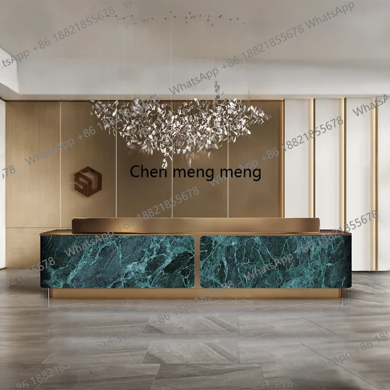 Company front desk reception desk simple beauty salon hotel club bar training institution sales department checkout page