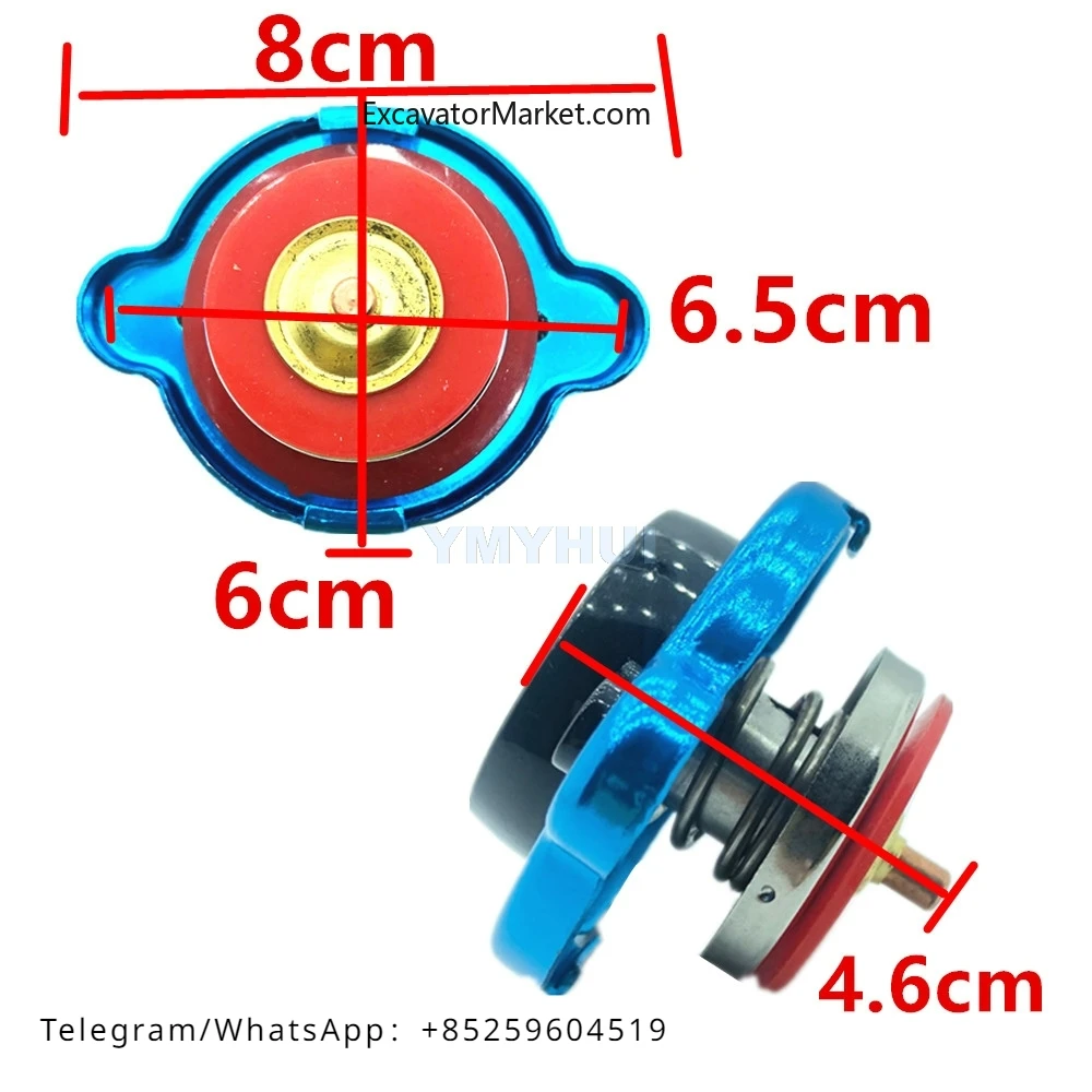 Excavadora con termómetro, cubierta de tanque de agua de acero inoxidable, accesorios para suministros de excavadora Kobelco, pieza Interior