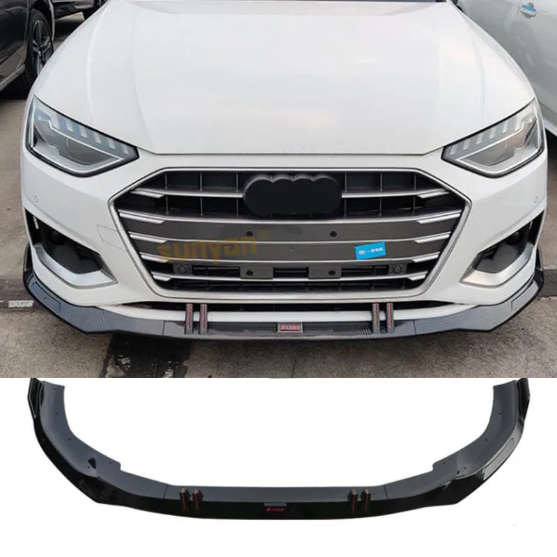 

For Audi S4 A4 2020 2021 2022 Front Bumper Lip Spoiler Apron Car Accessories