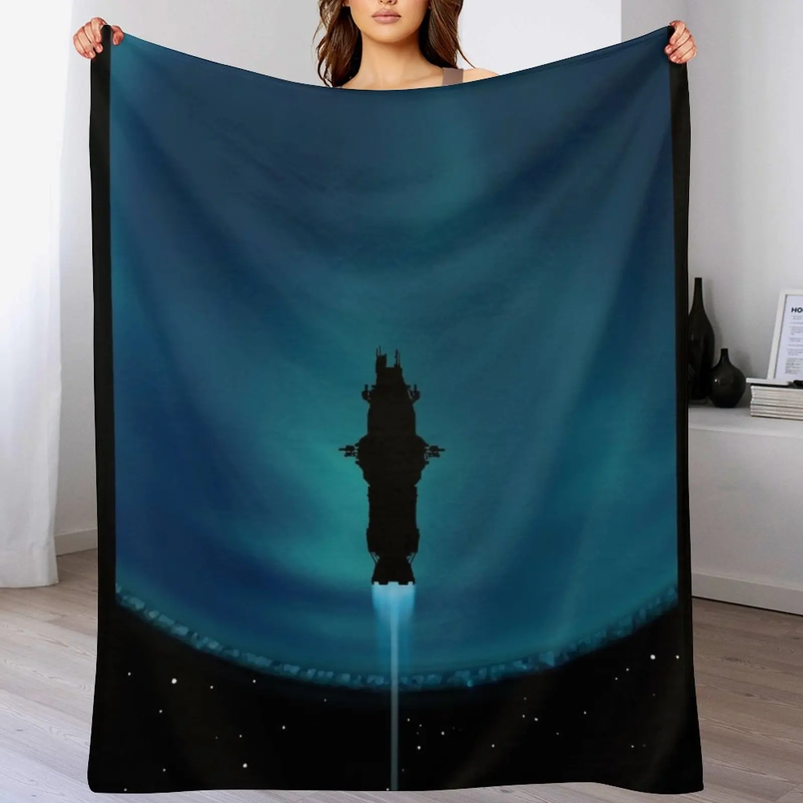 

Rocinante Silhouette Poster Throw Blanket Reusable Durable Soft Blanket for All Seasons