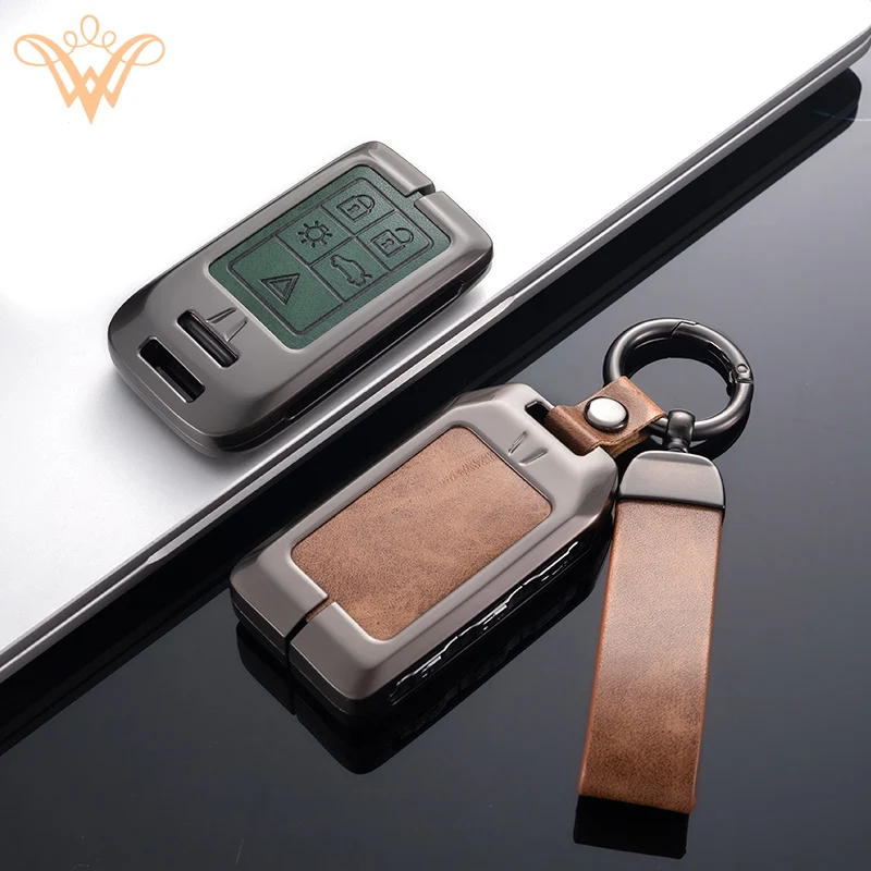 

New Zinc Alloy Car Remote Key Case Cover Holder For Volvo Xc90 V90 S60 V60 2019 Xc40 Xc60 S90 2020-2023 Car Accessories Case