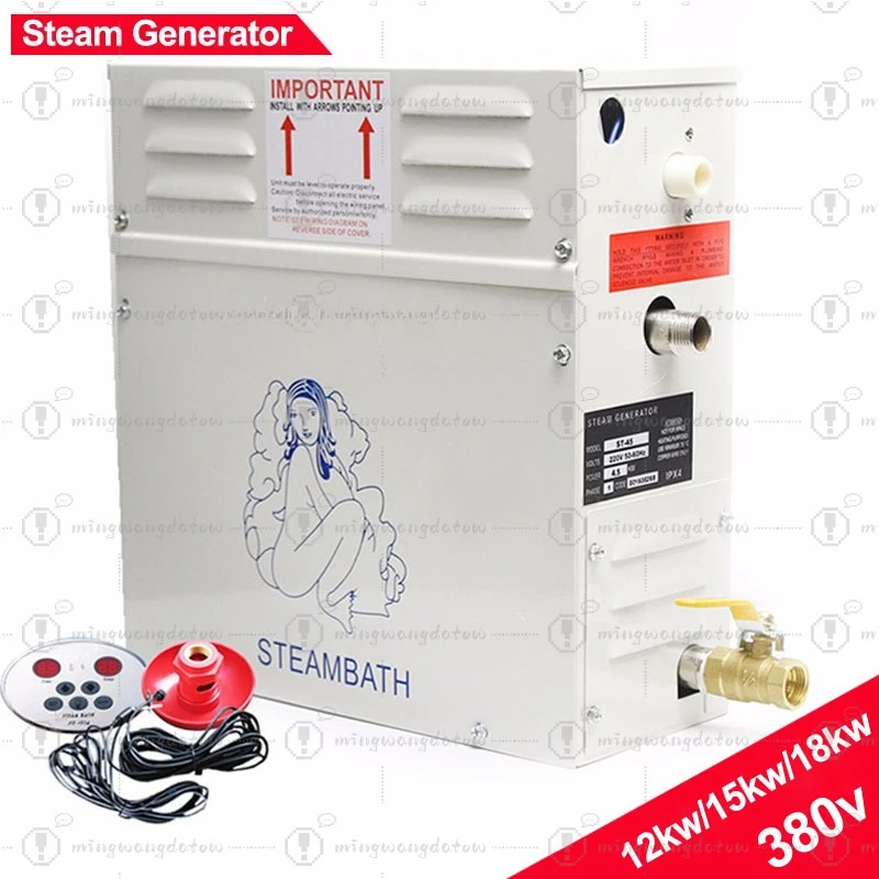 

12KW/15KW/18KW Home Steam Generator, Sauna Dry & Wet Steam Steamer, Steam Room Unit with Digital Controller