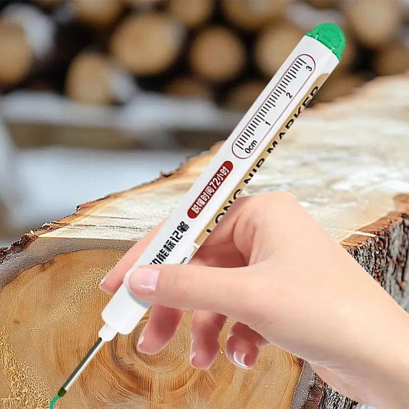 Deep Hole MARKER ปากกากันน้ํา Long HEAD Deep Reach เจาะ MARKER จมูกยาว MARKER เจาะลึกหลุมยาว Nib Scriber สําหรับ